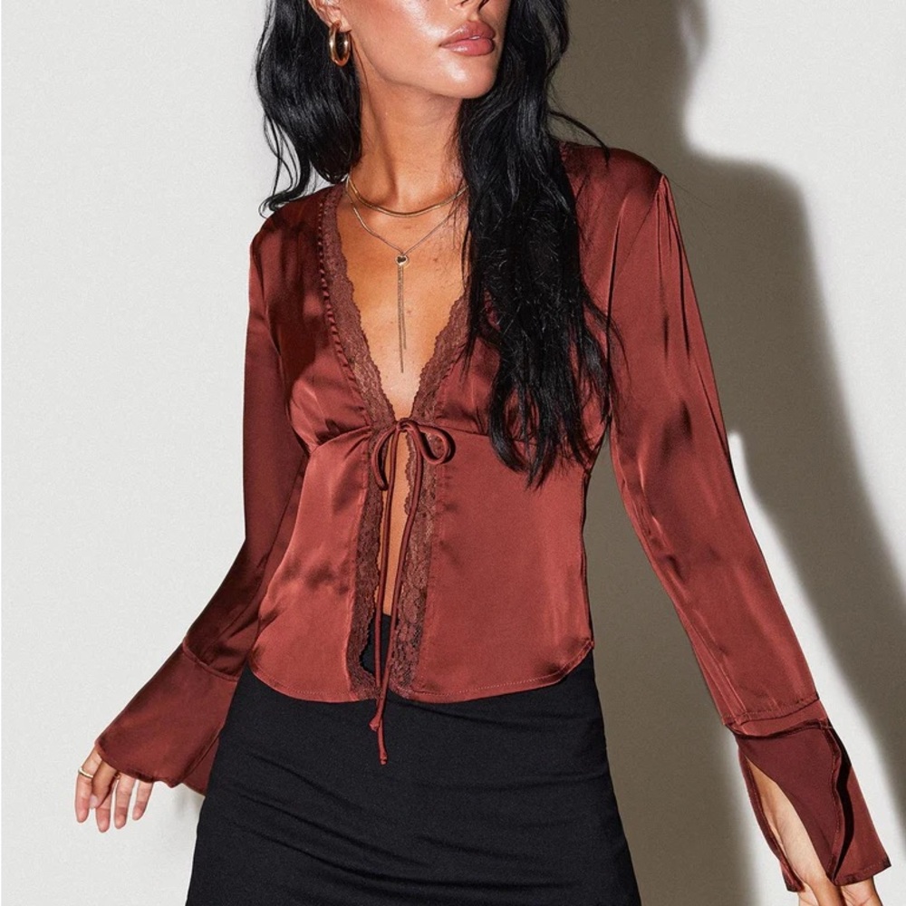 Princess Polly Top Brown